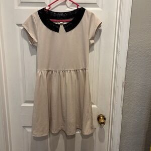 LC Lauren Conrad  Beige And Black Mod Lace‎ Inset Collar Women's Size 12/14